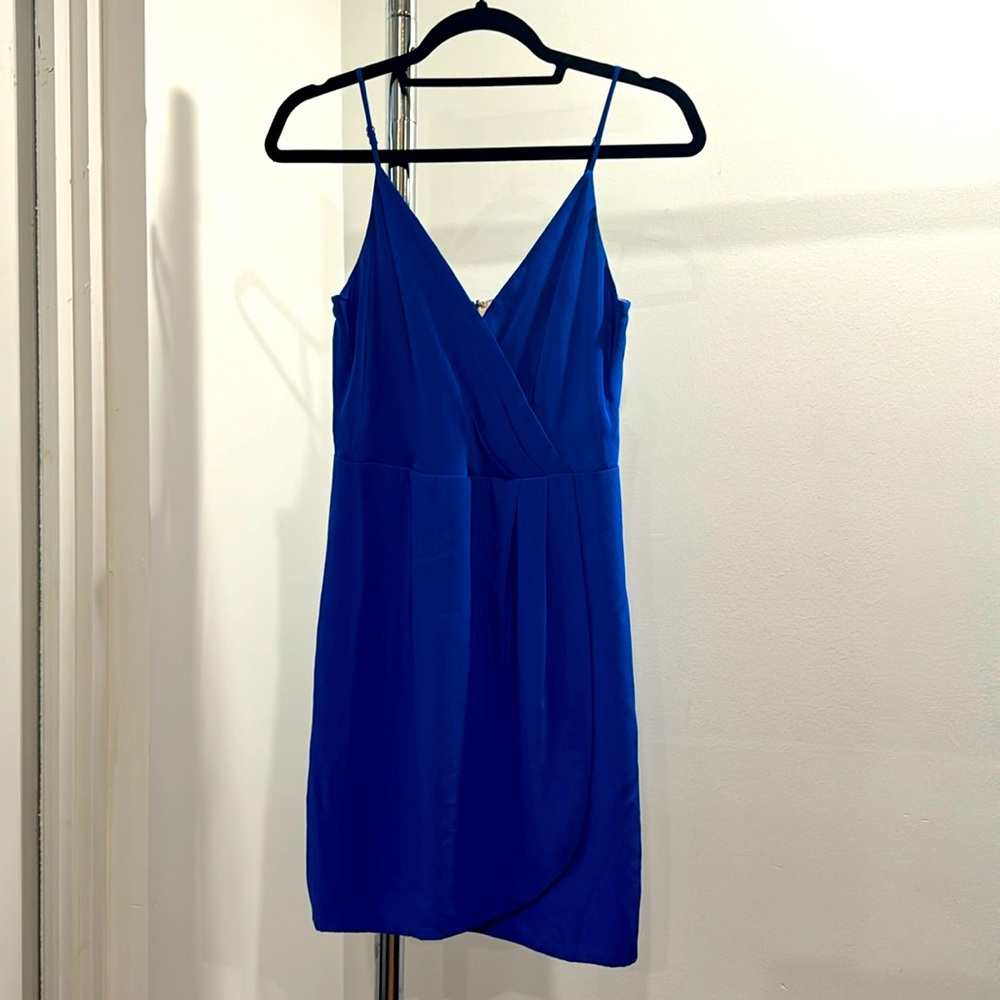 Lavender Brown vibrant blue SZ S dress.
